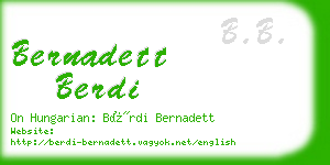 bernadett berdi business card